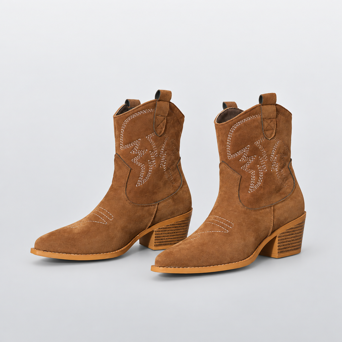 Bottines cowboy femme marron SENORA, bout pointu et talon épais