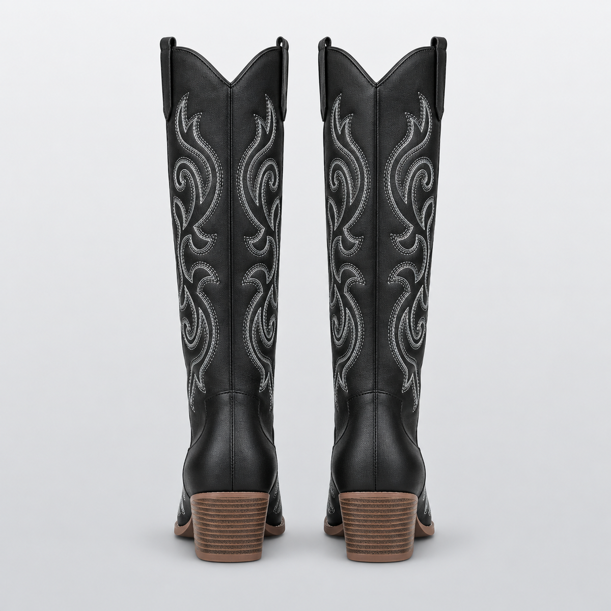 Bottes Western Femme Brodées Noires PALOMA