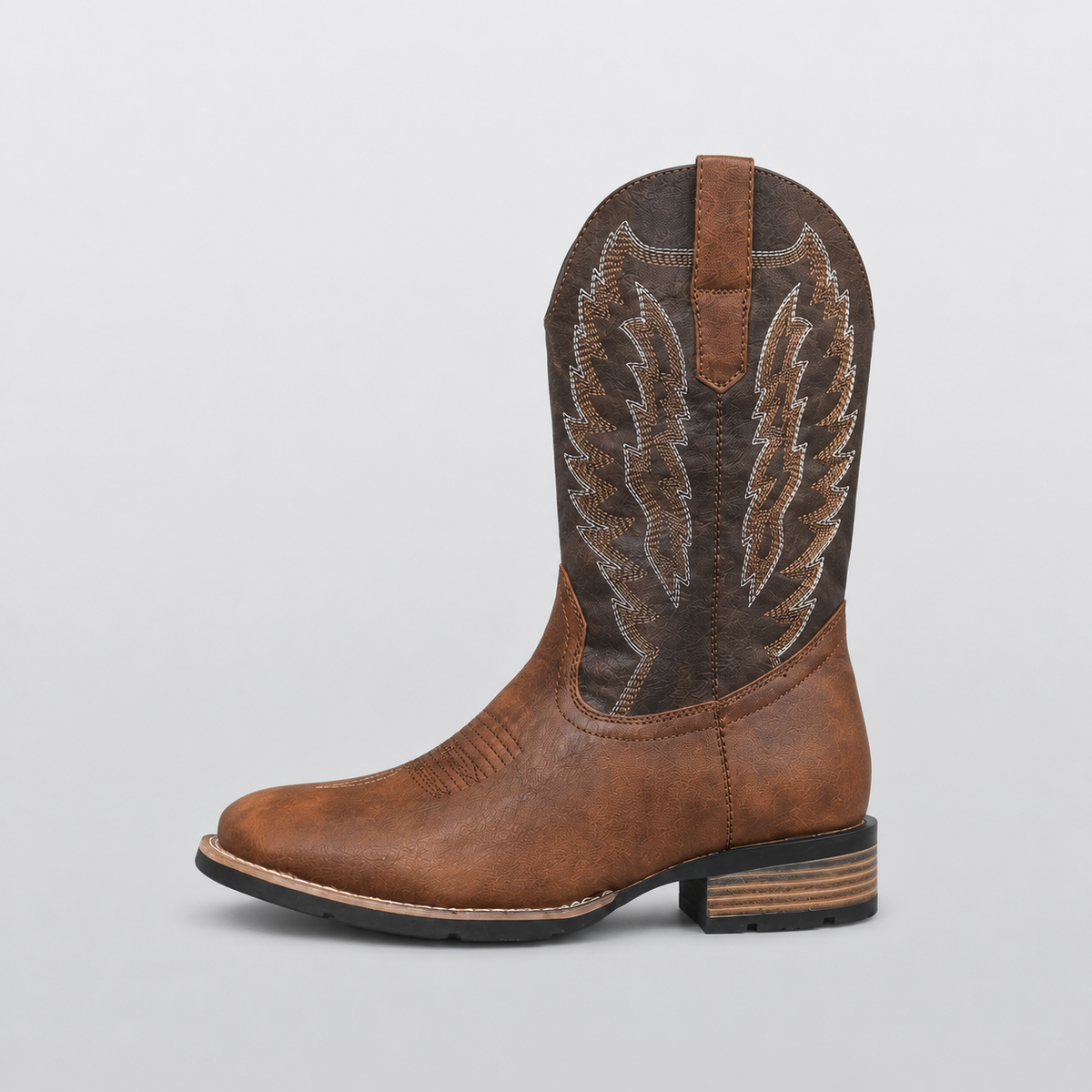 Bottes Cowboy Brodées Vintage Hommes Bout Carré DENVER
