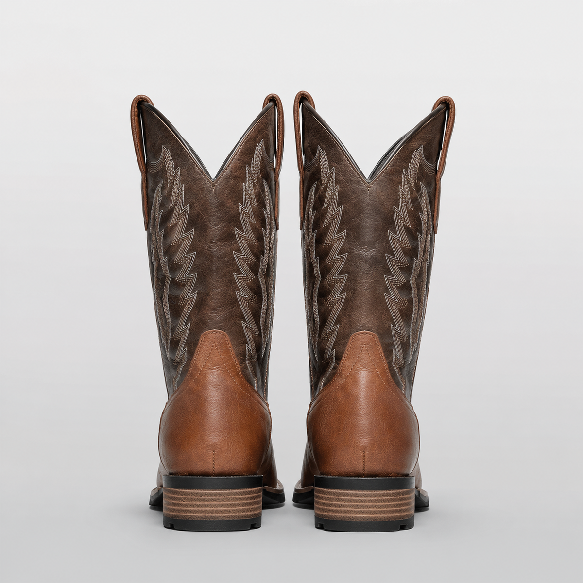Bottes Cowboy Brodées Vintage Hommes Bout Carré DENVER