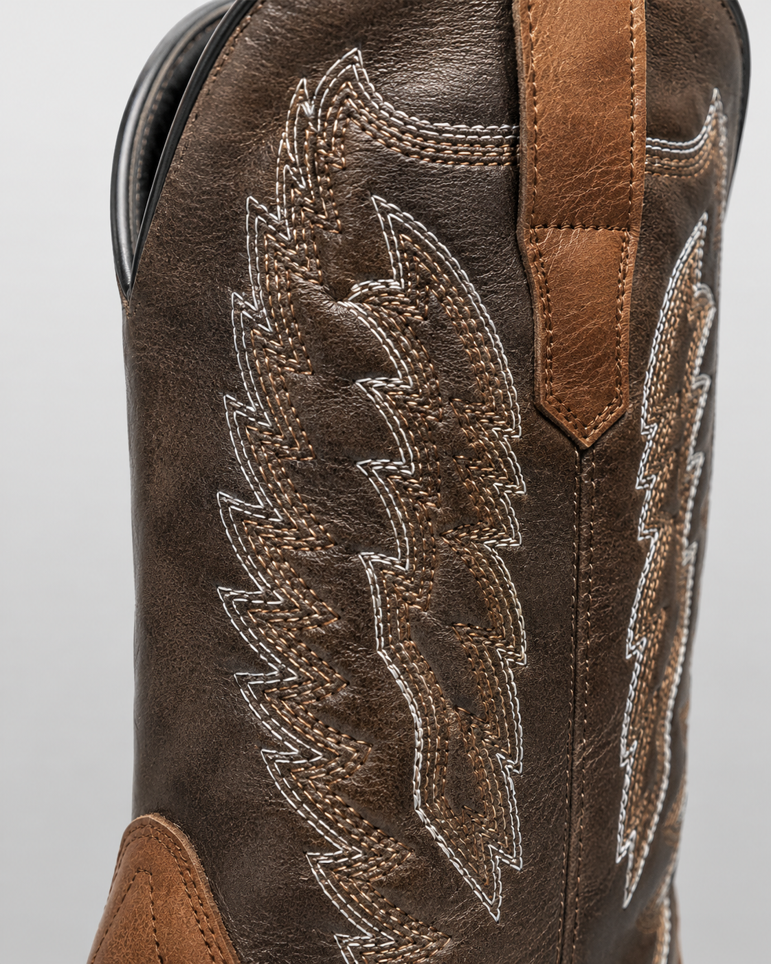 Bottes Cowboy Brodées Vintage Hommes Bout Carré DENVER