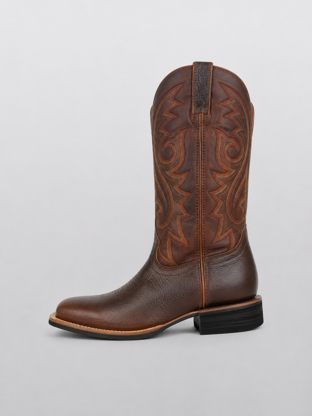 Bottes Western Hommes Mi-Mollet Talon Bas ABILENE