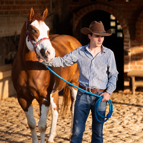 Chapeau Cowboy Occidental avec Détail Cuir CODY