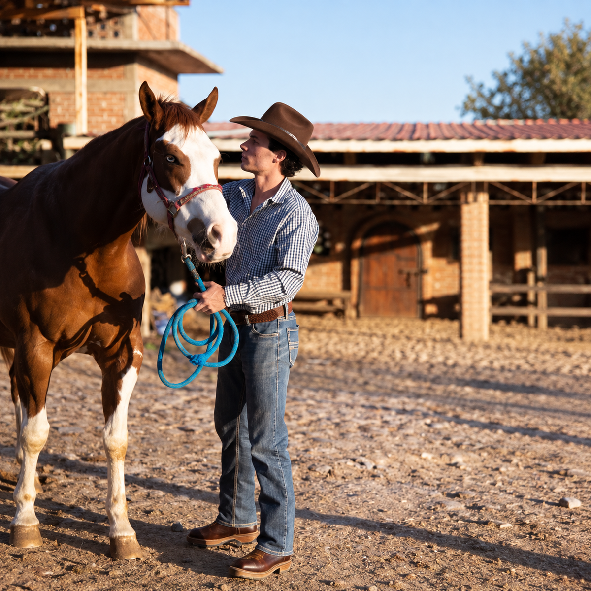 Chapeau Cowboy Occidental avec Détail Cuir CODY