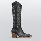 Bottes Western Femme Brodées Noires PALOMA