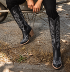 Bottes Western Femme Brodées Noires PALOMA