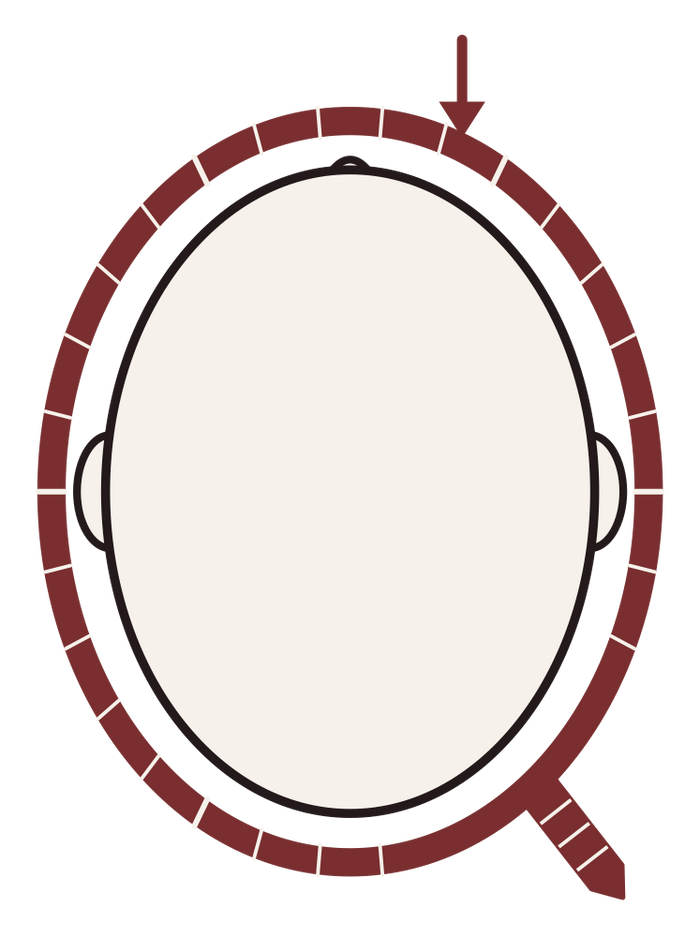 Mesure du tour de tête avec un mètre ruban