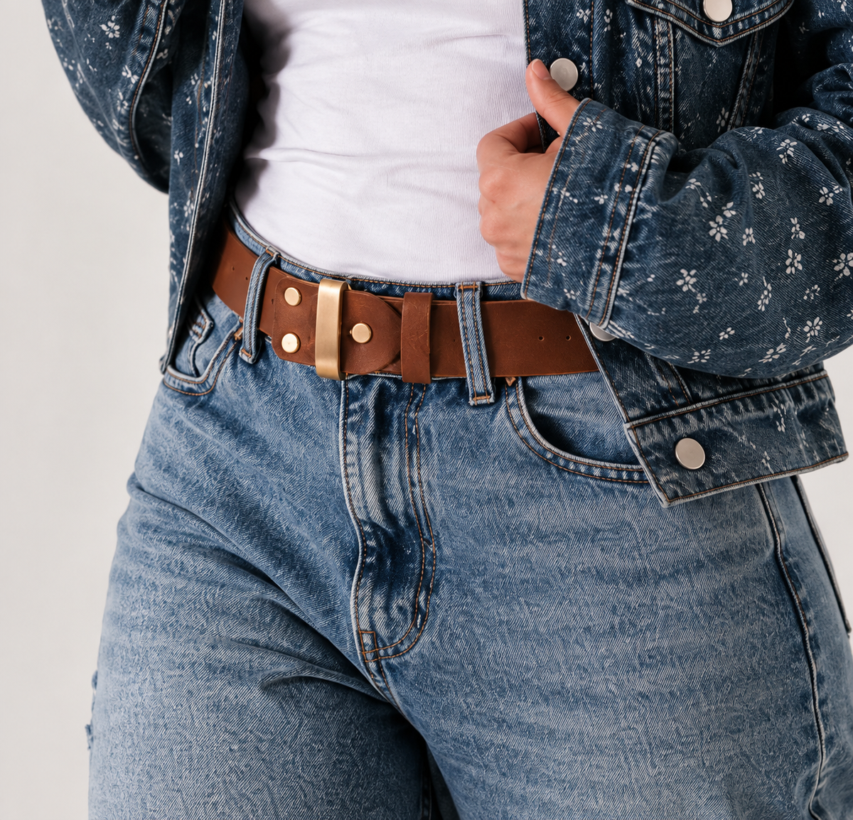 Ceinture en Cuir Sans Boucle LARAMIE
