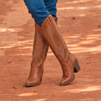 Bottes Western Femme Talon Épais Vintage VICTORIA