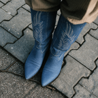 Bottes Cowboy Pointues Femme Mi-Mollet Talon Carré PHIRA
