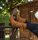 Bottes Western Femme Franges Mi-Mollet SAVANNAH