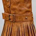 Bottes Western Femme Franges Mi-Mollet SAVANNAH