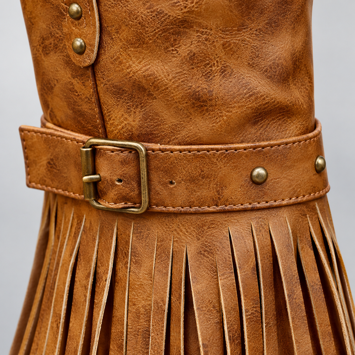 Bottes Western Femme Franges Mi-Mollet SAVANNAH